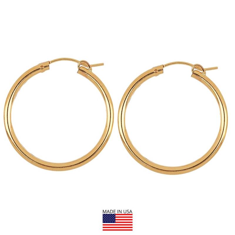 14K Gold Gefüllte Eurodraht Creolen-29mm-1 Paar 14K Gold Gefüllte Eurodraht Creolen-29mm-1 Paar von HouseOfGemsInc
