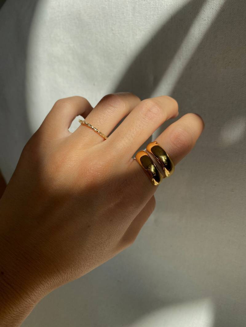 Lia Ring | Goldfarbener Filigraner Mit Zirkonia von HouseOfNikodem