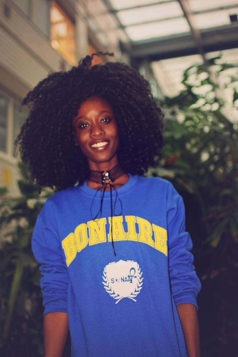 Bonaire Universität Pullover, Schwarz Im Besitz, Afrika, Der Karibik, Handgemacht, Urban, Blauen Afro-streetwear, Inselns von HouseOfSanaa