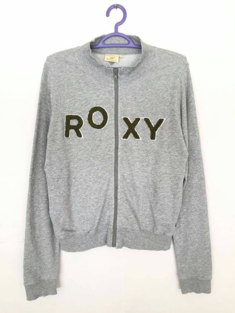 Selten Roxy Spellout Stickerei Pullover Zip Up von HouseOfWMK