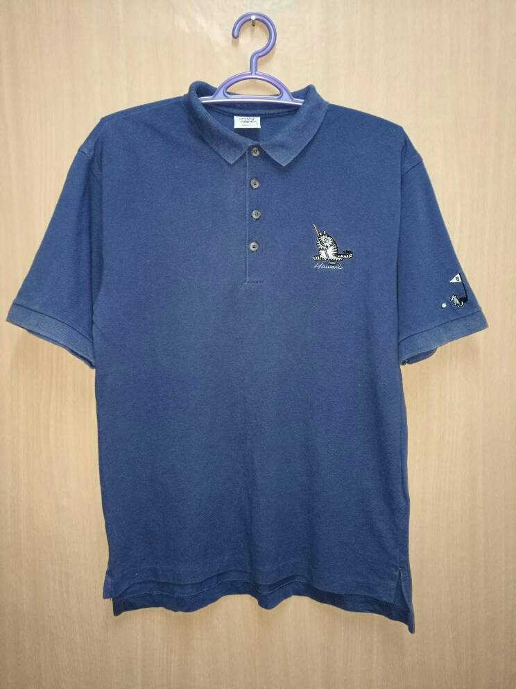 Vintage B Kliban Hawaii Spellout Stickerei Halbe Taste Poloshirt von HouseOfWMK