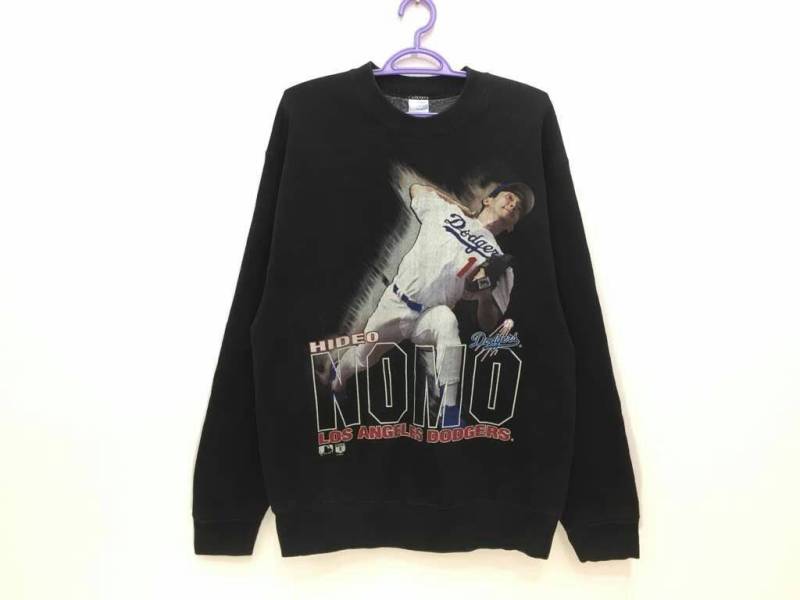 Vintage Dodgers Hideo Nomo Los Angeles Mlb Players Mlbpa Pullover Sweatshirt Größe L von HouseOfWMK