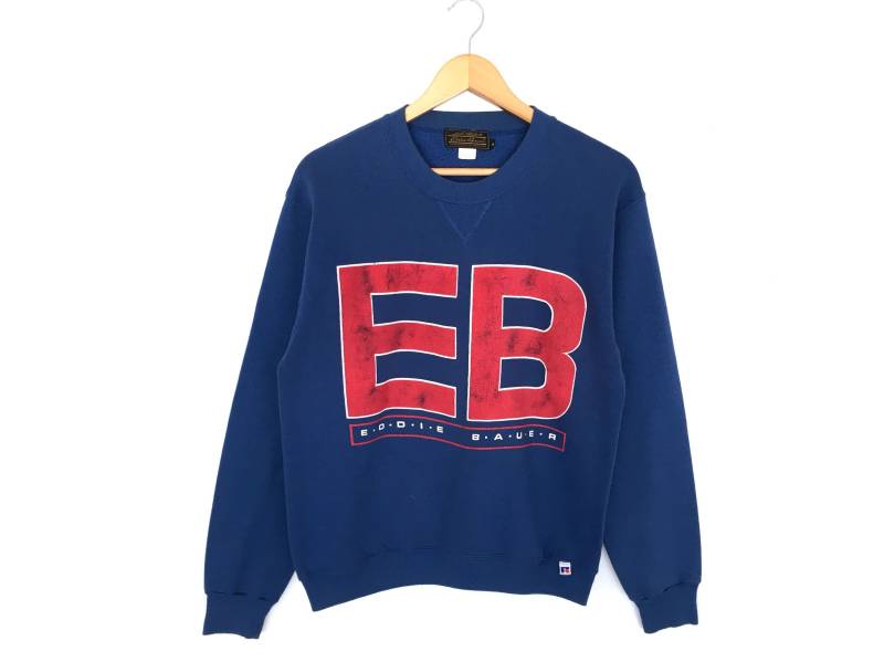 Vintage Eddie Bauer X Russel Athletic Big Logo Spellout Pullover Sweatshirt von HouseOfWMK