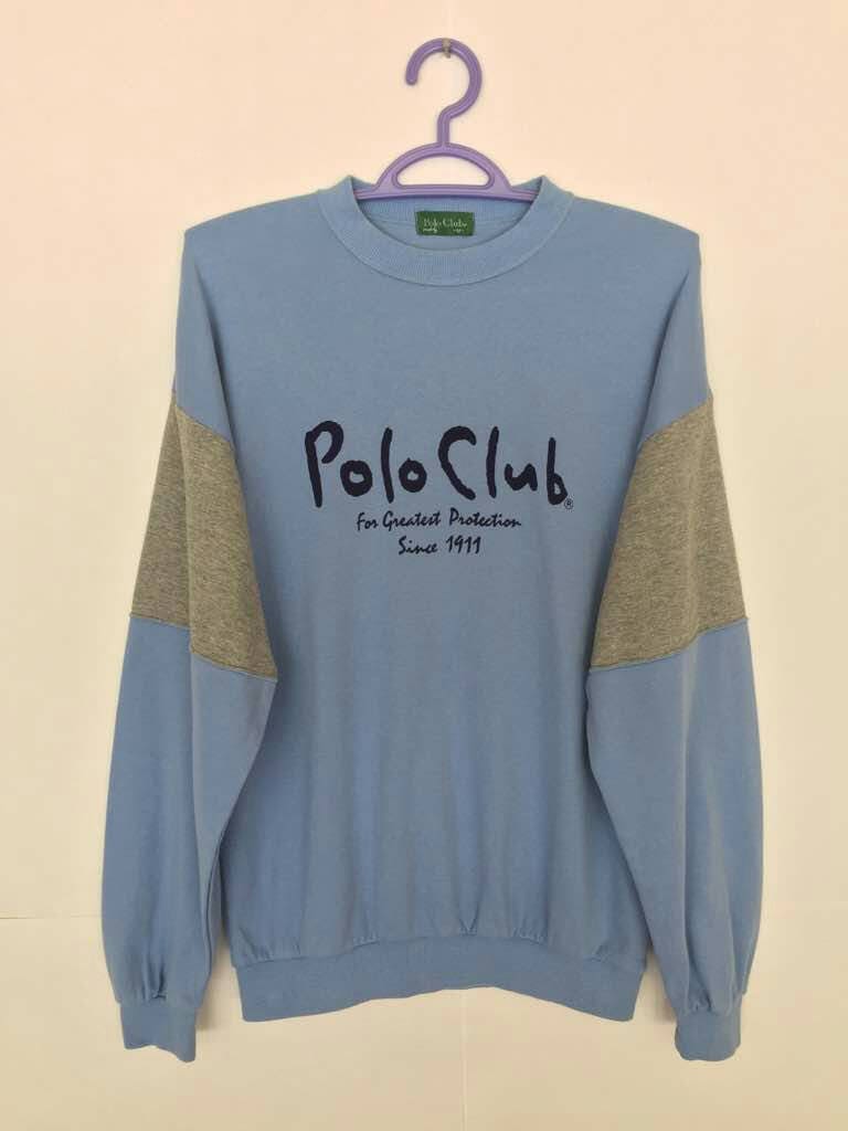 Vintage Polo Club Spellout Pullover Sweatshirt Größe M von HouseOfWMK