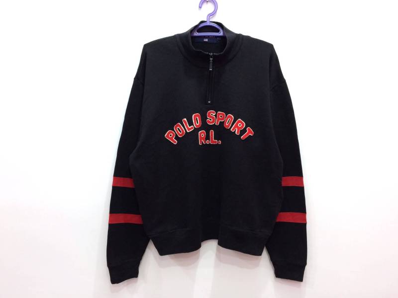Vintage Polo Sport Ralph Lauren Spellout Halber Reißverschluss Pullover Sweatshirt von HouseOfWMK