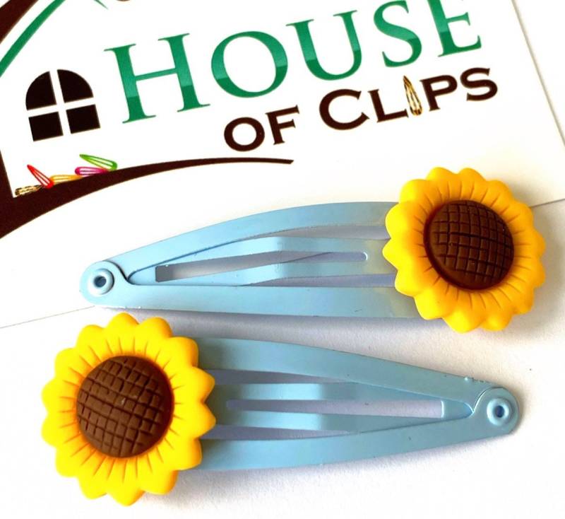 Sonnenblumen Haarspangen Mädchen Blumen-Haarspangen | 2Er Set von HouseofClipsBySimone