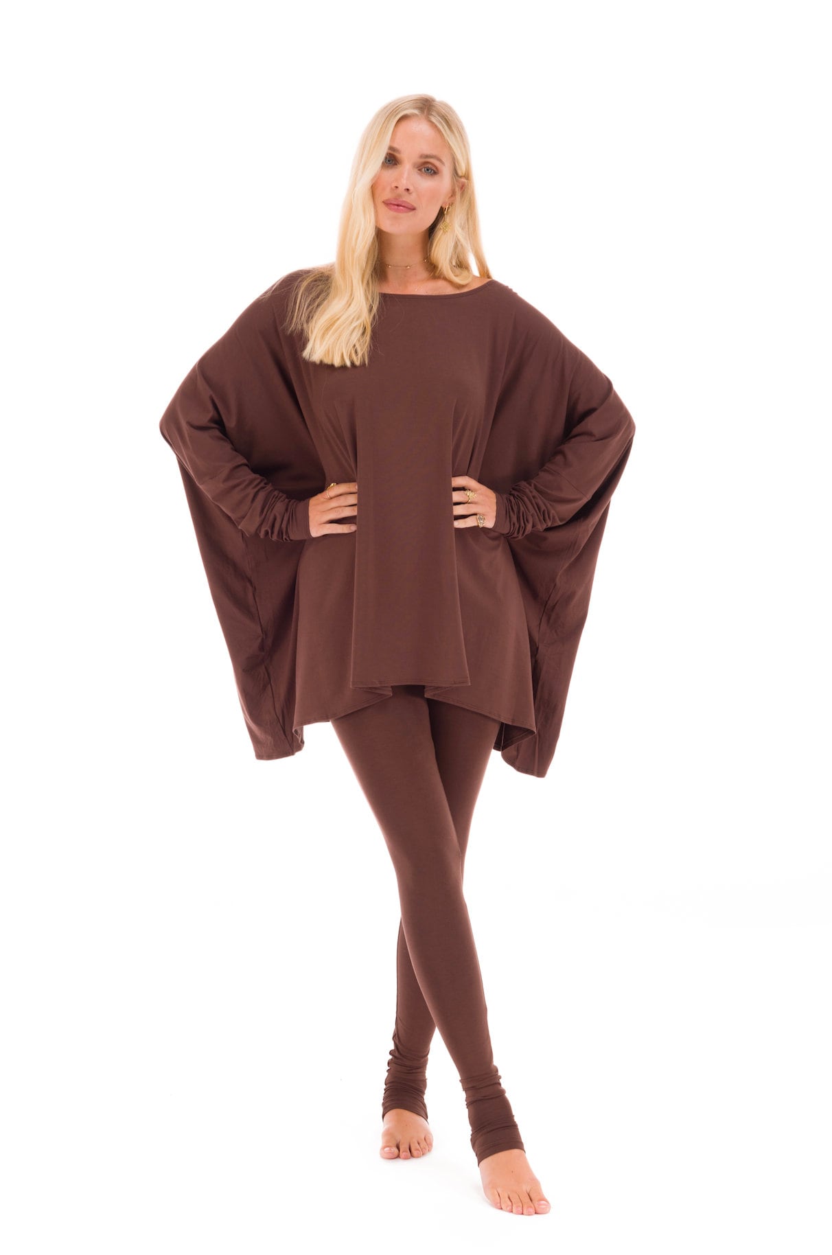 Lange Bambus Leggings Braun ~ Yoga Kleidung Fitnessstudio Fitness Multi Layer Pilates Bewusst ~~Lange von HouseofHraiz