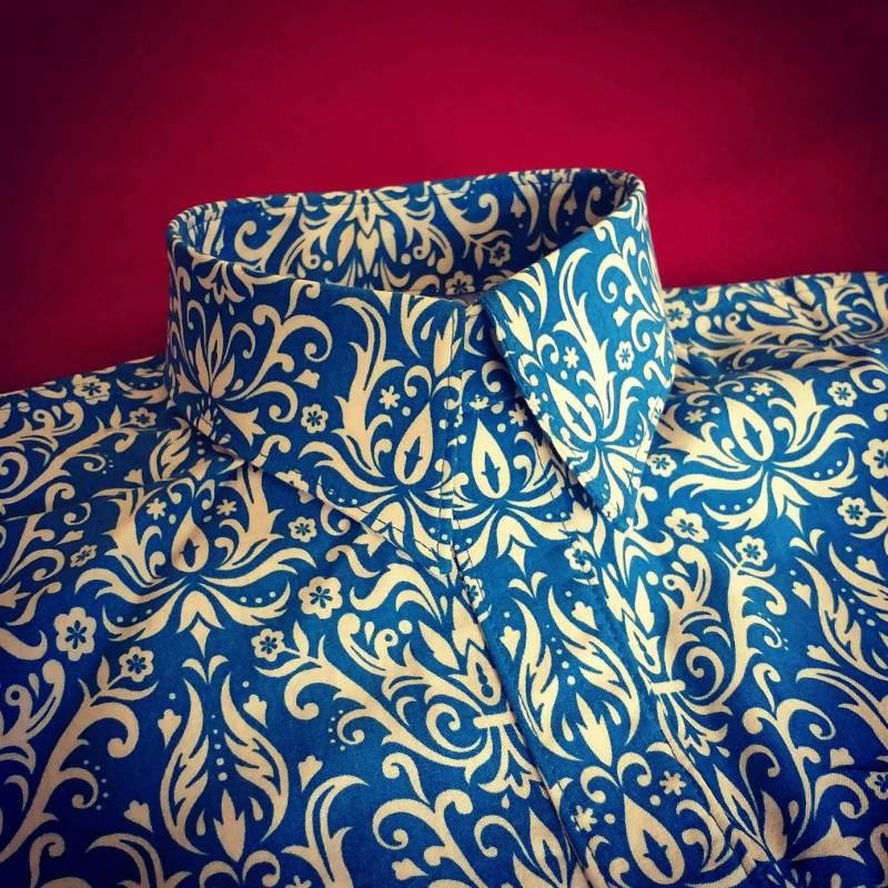 Button Down Shirt, Hip American Gemacht Einzigartige Hohe Qualität Herren Handgemachte Kurzarm Damast Druck Maßgeschneiderte Kleid Kleidung, Auf von HouseofHurli