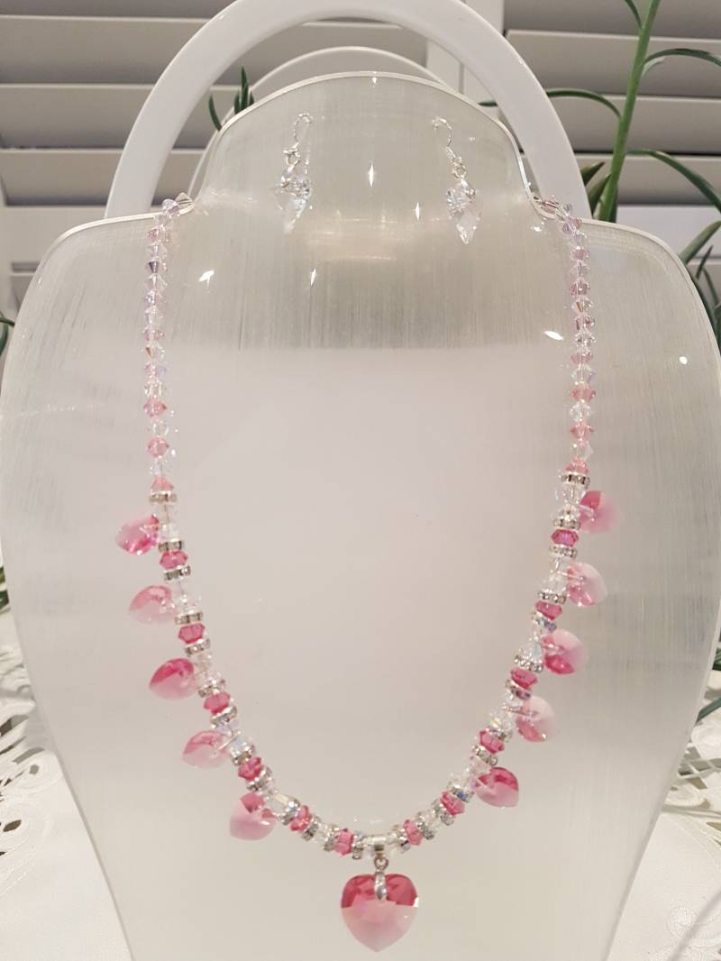 Swarovski Kristall Halskette & Ohrring Set Swarovski Kristall Halskette & Ohrring Set von HouseofLinda