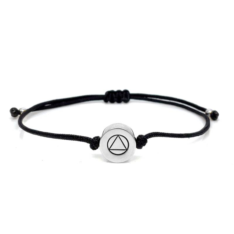 Anpassbares Aa-Medaillon-Freundschaftsarmband Aus Sterlingsilber, Handgefertigtes Sobriety-Datumsarmband von HouseofMetalworks