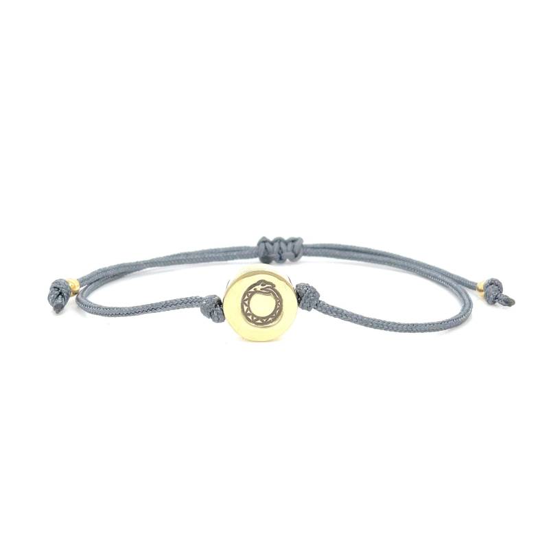 Handgefertigtes Ouroboros Charme Freundschaftsarmband Mit Verstellbarer Kordel von HouseofMetalworks