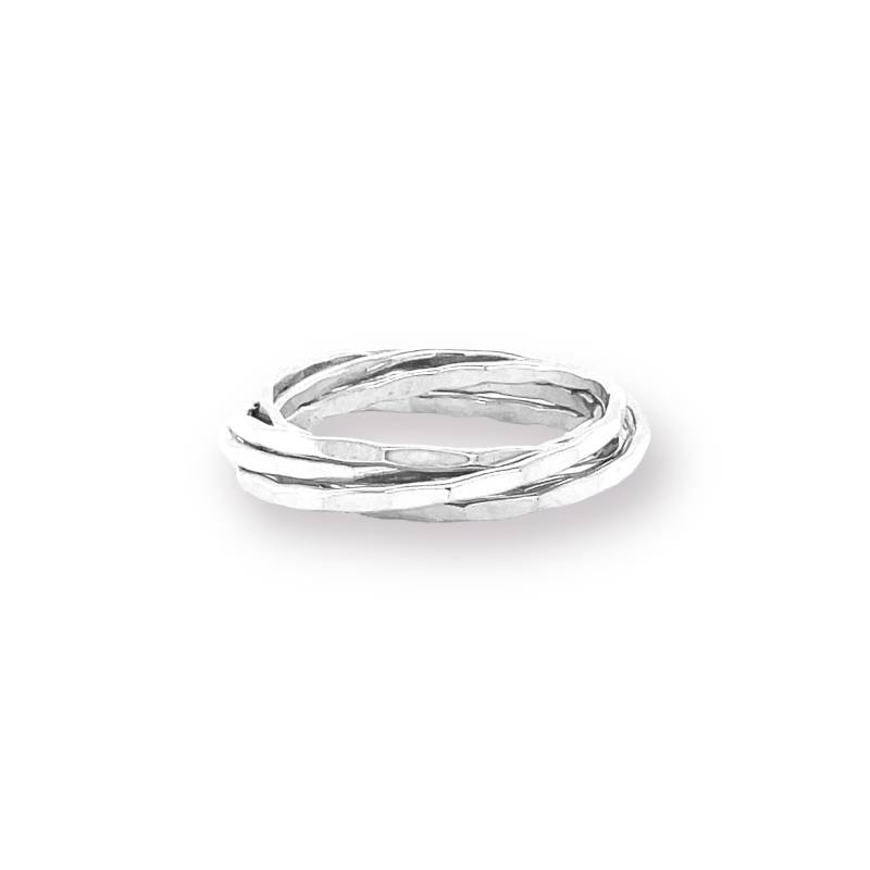 sterling Silber Rolling Puzzle Ring - Handgefertigte Ineinandergreifende Band von HouseofMetalworks