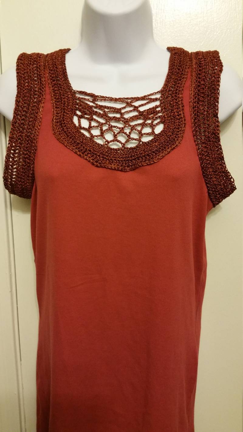 Damen Kupfer Tank/Häkeln Tank-Top/Sommer Top Für Frauen/Häkeln Tank/Frauen Ist Geschenk/Frauen Kleidung/Penny Deine Gedanken? Damen Kupfer Tank/Häkeln Tank-Top/Sommer Top Für Frauen/Häkeln Tank/Frauen Ist Geschenk/Frauen Kleidung/Penny Deine Gedanken? von HouseofShacklock