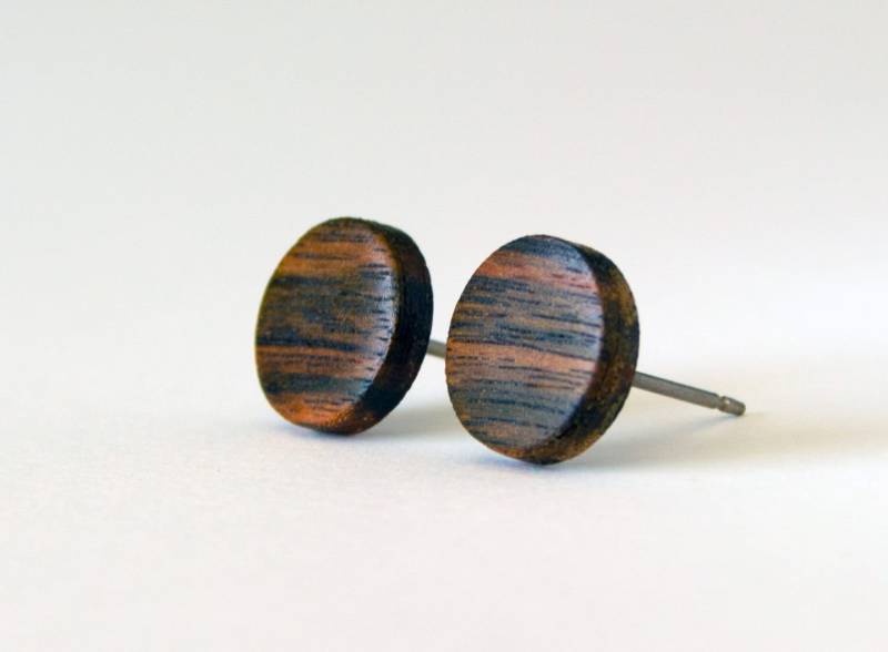 Holz Ohrstecker Für Männer Minimalist Schmuck Einzigartig Jeden Tag Unisex Casual Natürliche Ohrringe Empfindliche Ohren Makassar Ebenholz Beiträge von HouseofShiba
