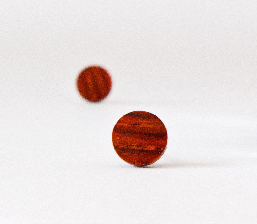 Rötlich-Orange Cocobolo Holz Ohrstecker, Holzohrringe, Unisex Naturholz 10 Mm Rötlich-Orange Cocobolo Holz Ohrstecker, Holzohrringe, Unisex Naturholz 10 Mm von HouseofShiba