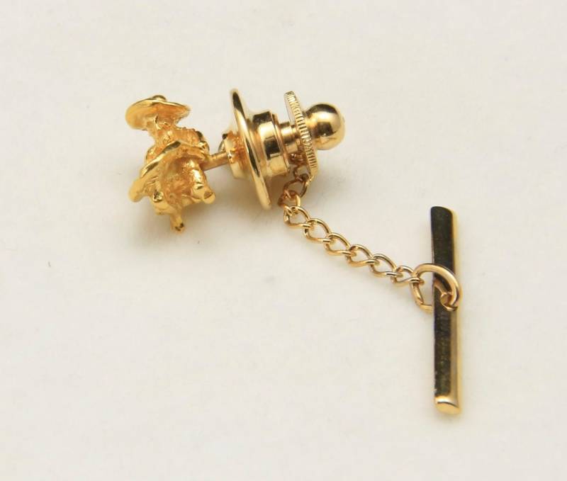 Vintage 10K Black Hills & Gelbgold Panner Miner Krawatte Tack Clip Signiert von HouseofVintageOnline