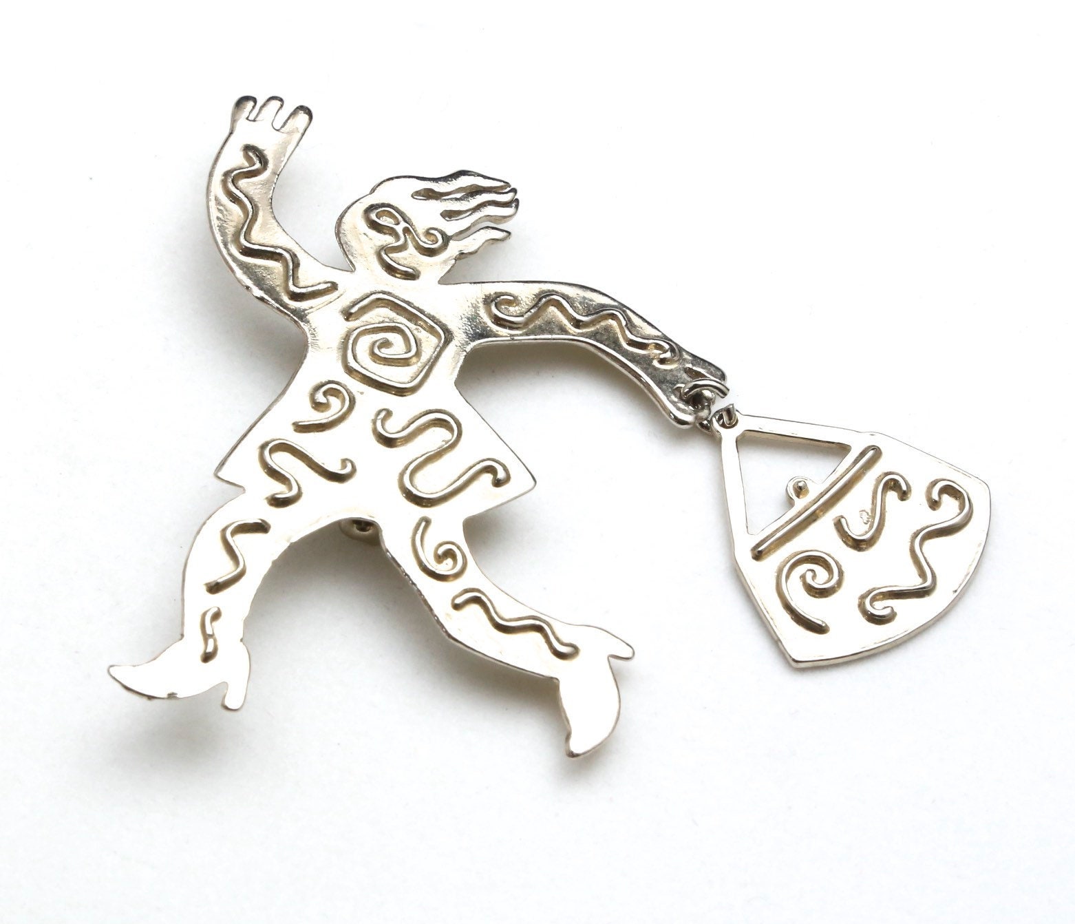 Vintage 80S Whimsical Fun ~ Woman Going Shopping Handtasche Pin Brooch Silver Tone Vintage 80S Whimsical Fun ~ Woman Going Shopping Handtasche Pin Brooch Silver Tone von HouseofVintageOnline