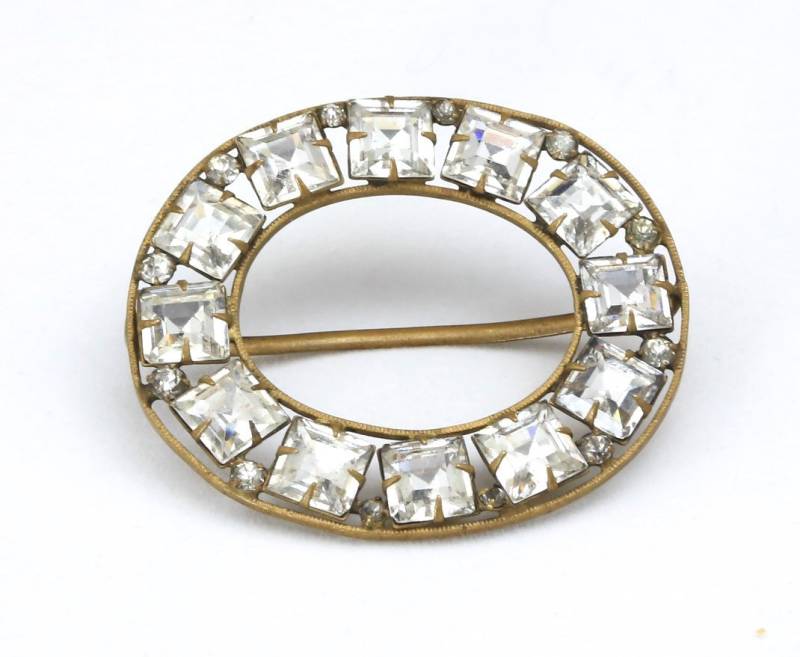 Vintage Antike Lünette Set Prinzessin Geschnitten Strass Gürtelschnalle Schärpe von HouseofVintageOnline