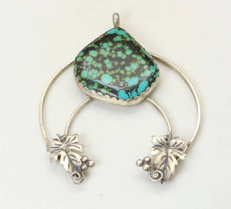 Vintage Signiert Sterling Silber & Kingsman Türkis Traubenblatt Detaillierung Naja von HouseofVintageOnline
