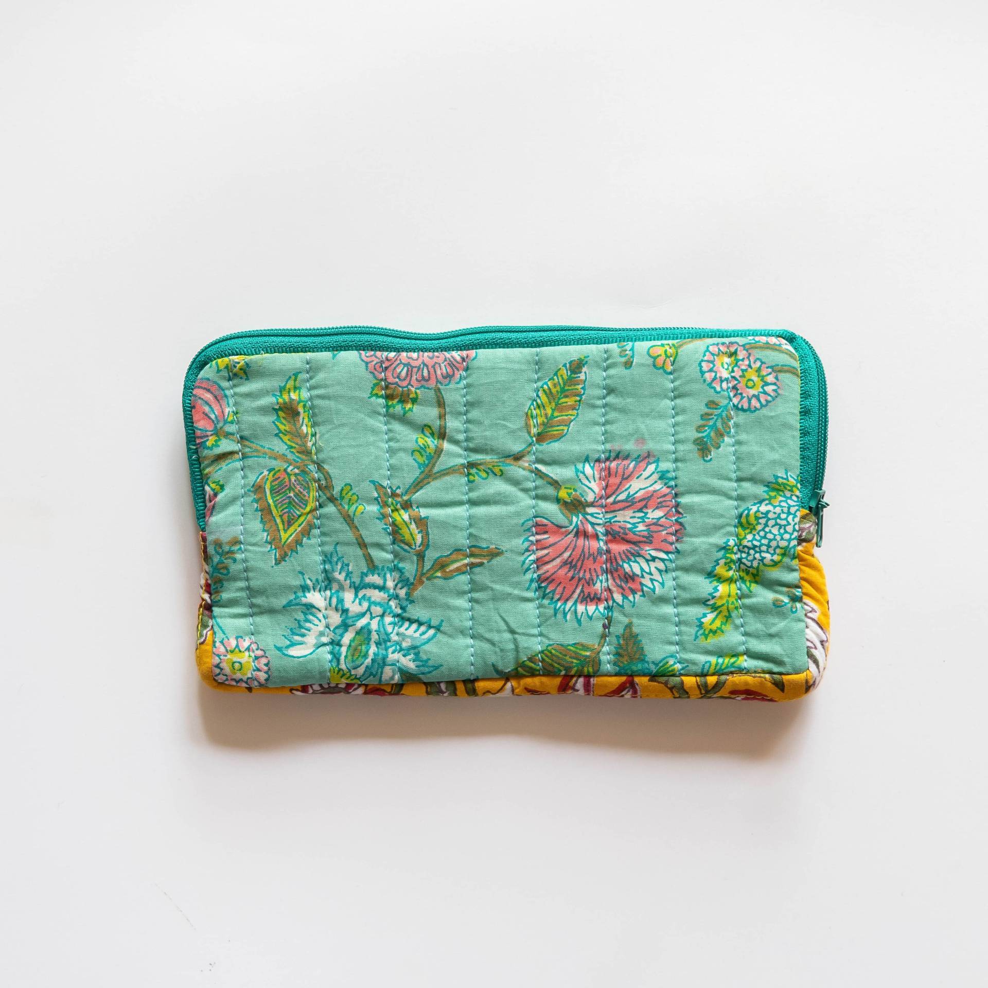 Green Spring Hand Blockprinted Wallet, Handgemachte, Bedruckte Geldbörsen, Stoffportemonnaie Aus Indien von Houseofekam