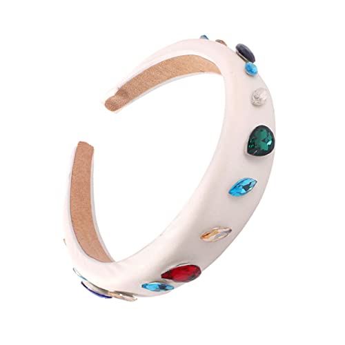 1Stk breites Haarband brauthaarschmuck headband sport halstücher damen Yoga-Bands hair-band hair band hairband girlmore girl mädc Weihnachten Schal Schleife Stirnband Fräulein Weiß von Housoutil