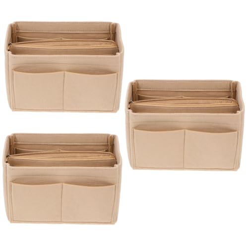 3 STK Aufbewahrungsbeutel aus Filz aufbewahrungsdose Storage Boxes Cosmetic Bag travel Make up Organizer Box travel Make up Bag bilden Handtasche Gel Tragetasche Fräulein gefühlt von Housoutil