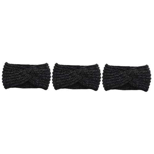 3St Haarbänder haarband ohren wärmer ohrwarmer haar tapes Sport-Kopfbedeckung frauen stirnband frauen kopfschmuck Kreuz Stirnband gestrickte Haarreifen kreuzen Haarschmuck Damen von Housoutil