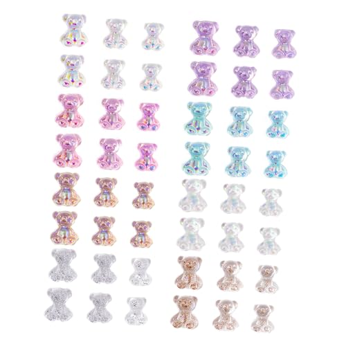 96 Stk Zubehör für Nagelbären nail art nails art Nagelkunstaccessoires nägel zubehör nagelpflegeprodukte manikür set nail set Maniküre Applikationen Polarlicht schmücken Patch Harz von Housoutil