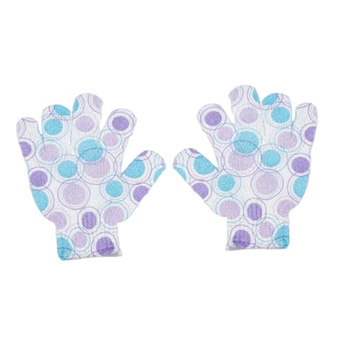 Housoutil 1 Paar nylon handschuhe nylon gloves Duschhandschuhe Wäscher Badehandschuhe Handschuhe für Kinder Fäustlinge für Kinder Peeling-Handschuhe Fünf-Finger-Duschhandschuhe Drucken von Housoutil