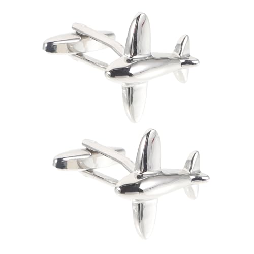 Housoutil 1 Paar Flugzeug Manschettenknöpfe für Herren Cufflinks für Anzug Hemd und Formelle Anlässe Hochwertige Langlebige und Stilvolle Accessoires von Housoutil