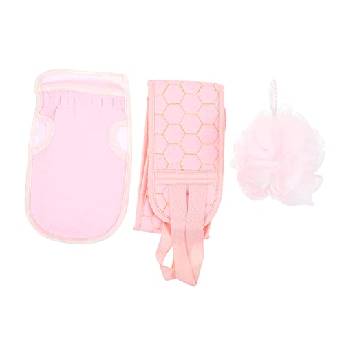 Housoutil Badwäscher 1 Satz 3St Handschuh nach hinten ziehen set exfoliating glove massagebälle body peeling massage balls gefrostet Badetuch Bad Artefakt Handschuhe Handtuch Stoff von Housoutil