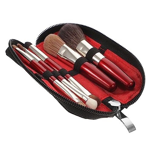 Housoutil 1 Satz Schminkpinsel Mit Tasche Pinsel Für Make-up Reise-make-up-pinsel Make-up Pinsel Schönheitszubehör Pinsel Handhaben Applikator Bürste Stoff Tragbar Mädchen von Housoutil