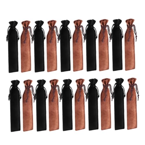 Housoutil Kordelzug Stifttaschen 20 Stück Kratzfeste Stiftverpackungstaschen Tragbare Geschenkbeutel für Stifte Einzelne Stifthüllen für Büro und Schule Vielseitige Stiftbehälter von Housoutil