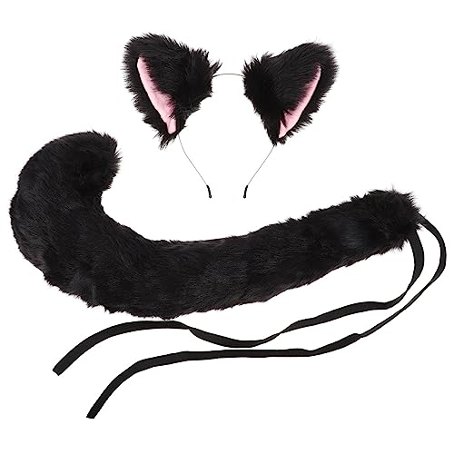 Housoutil 1 Satz Stirnband Mit Katzenohren Zubehör Für Maskerade-partys Katzenohren Cosplay Katzenkostüm Für Mädchen Kostüme Für Kinder Pelzig Tierkostüm K Kaninchenfellstoff Fräulein Lolita von Housoutil