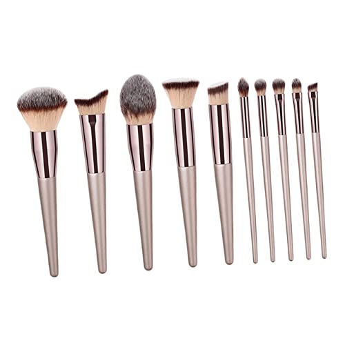 Housoutil 10 Stk Make-up-Pinsel-Set Lippenbürste Rougepinsel Stiftung Make-up-Tools Make-up Pinsel Lidschattenpinsel Foundation-Pinsel mischen einstellen malen Lidschatten Pinsel Nylonwolle von Housoutil