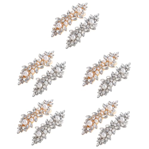 Housoutil 10 Stk Strass-Entenschnabel-Haarspange koreanische haarspangen Strass-Haarspangen für Frauen haarschmuck Haarklammer Haarnadel Haarspangen aus Metall kreative Haarspange Perle von Housoutil
