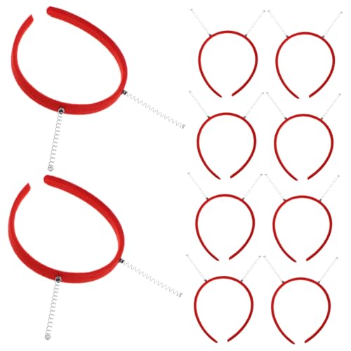 Housoutil 10 Stück Federstirnbandzubehör außerirdische Kopfbedeckung PP rot von Housoutil