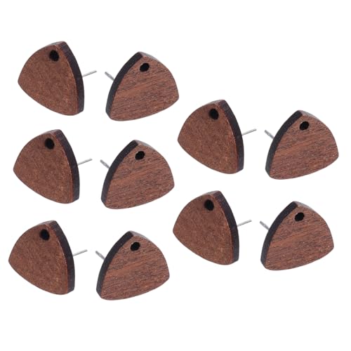 Housoutil 10stücke Holzohrringe Dreieckig Ohrstecker Aus Holz Für Diy Schmuckherstellung Ohrringrohlinge Minimalistischer Stil Bastelset Für Frauen von Housoutil