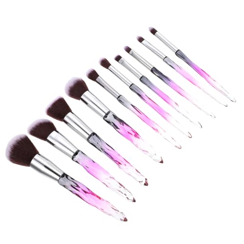 Housoutil 10-Teiliges Set Make-up-Pinsel mit Kunststoffgriff Make-up Pinsel Foundation-Pinsel Spektrumpinsel Eyeliner-Pinsel Make-up-Pinsel für die Frau Haupt Kunststoff-Griff Make-up-Tools von Housoutil