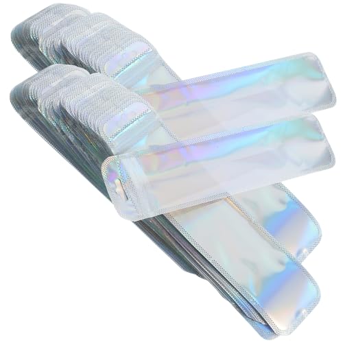 Housoutil 100 Stück Teiliges Selbstklebendes Verpackungsbeutel Holografisch Punktionsfest aus Material für Schmuck Stifte und Vielseitige Aufbewahrung von Housoutil
