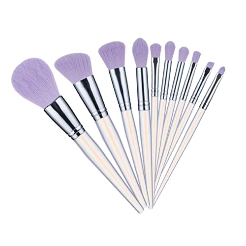 Housoutil 10St 10 Make-up-Pinsel Make-up Pinsel lila anzug Make-up-Pinsel mit Kristallgriff Make-up-Pinsel für zu Hause Gesichts-Make-up-Tools künstlich Lidschatten Pinsel von Housoutil