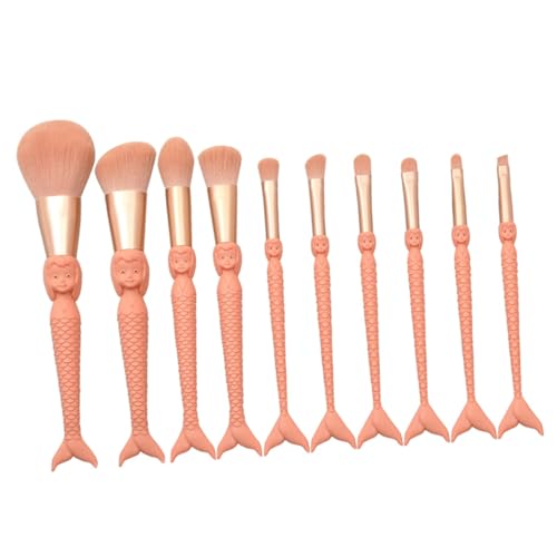 Housoutil 10St Make-up Pinsel Gesichts-Make-up-Tools Make-up-Tool-Pinsel Make-up-Pinsel für Frauen Puderpinsel für das Gesicht Professioneller Kosmetikpinsel Haupt Werkzeug Fräulein Plastik von Housoutil