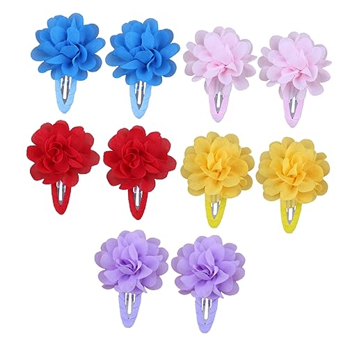 Housoutil 10st Haarspangen Für Chiffon-haarnadel Schöne Haaraccessoires Haarschmuck Für Damen Haarschmuck Mit Blumen Alligator-haarspangen Haarschmuck Für Frauen Kind Ausgabekarte Mädchen von Housoutil