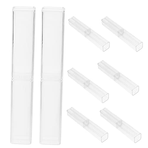 Housoutil 10stücke Federmäppchen Transparent Für Schüler Schreibwarenbox Stiftebehälter Multifunktions-federmäppchen Durchsichtig Leer Befüllbar Lagerung Behälter von Housoutil