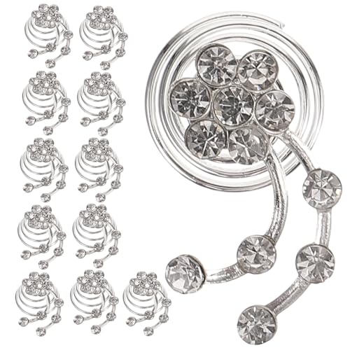 Housoutil 12St hochzeitshaar schmuck wedding hair accessories Flügel Aufkleber Spiral-Haarspangen Haarklammer Strasssteine spiralförmige Haarspangen für Frauen Haarschmuck von Housoutil