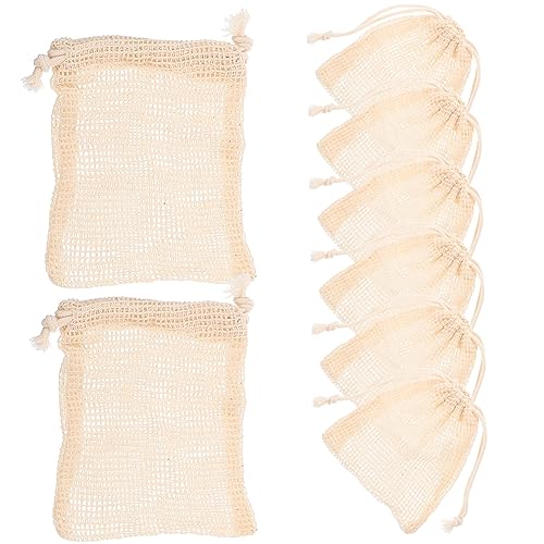 Housoutil Reinigungsseife 16 Stk Aufbewahrungstasche Für Seife Peeling-seife Sauber Bettwäsche Aus Baumwolle Mesh-Aufbewahrungstasche von Housoutil