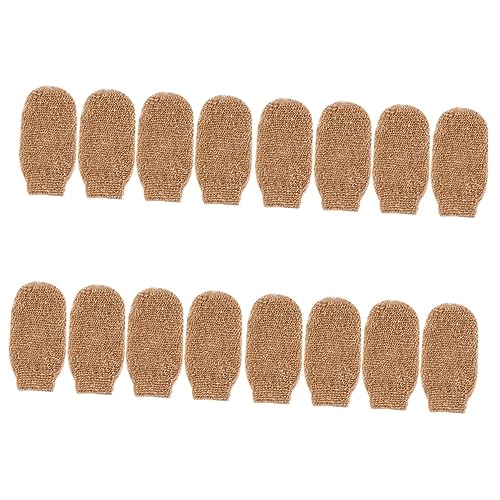 Housoutil 16 Stk Badehandschuhe Peeling reichhaltig schäumende Handschuhe Gesichtsreiniger für Frauen Massagehandschuhe tragbarer Körperwäscher Badezubehör Haushalt Jute x22 Frottee von Housoutil