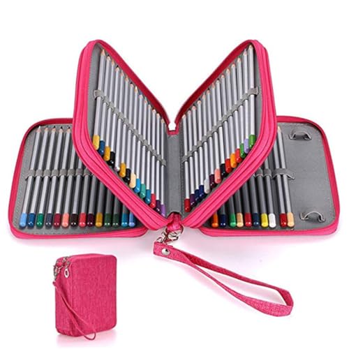 Housoutil 1Pc Malerei Pinsel Tasche Bleistift Fall Bleistift Veranstalter Schreibwaren Tasche Bleistift Lagerung Tasche Malerei Stift Tasche Rosy von Housoutil
