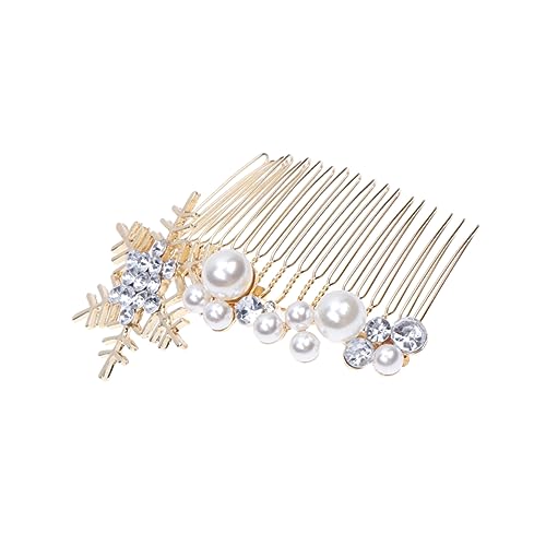 Housoutil 1Stk Kamm Weihnachtskopfschmuck Strass-Haarspangen für Frauen Verpackungsboxen für ätherische Öle Hochzeit Side Comb Kristalldekor Tiara Legierung Kopfbedeckung Haarschmuck von Housoutil