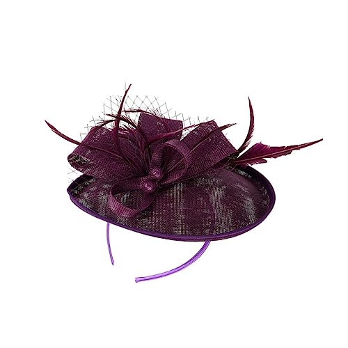 Housoutil 1Stk Mesh-Stirnband Fascinator stirnband mit schleier Stirnband für Mädchen haarschmuck Europäisch und amerikanisch Haarteil Hochzeitskleid Kopfbedeckung Tischgesellschaft Feder von Housoutil